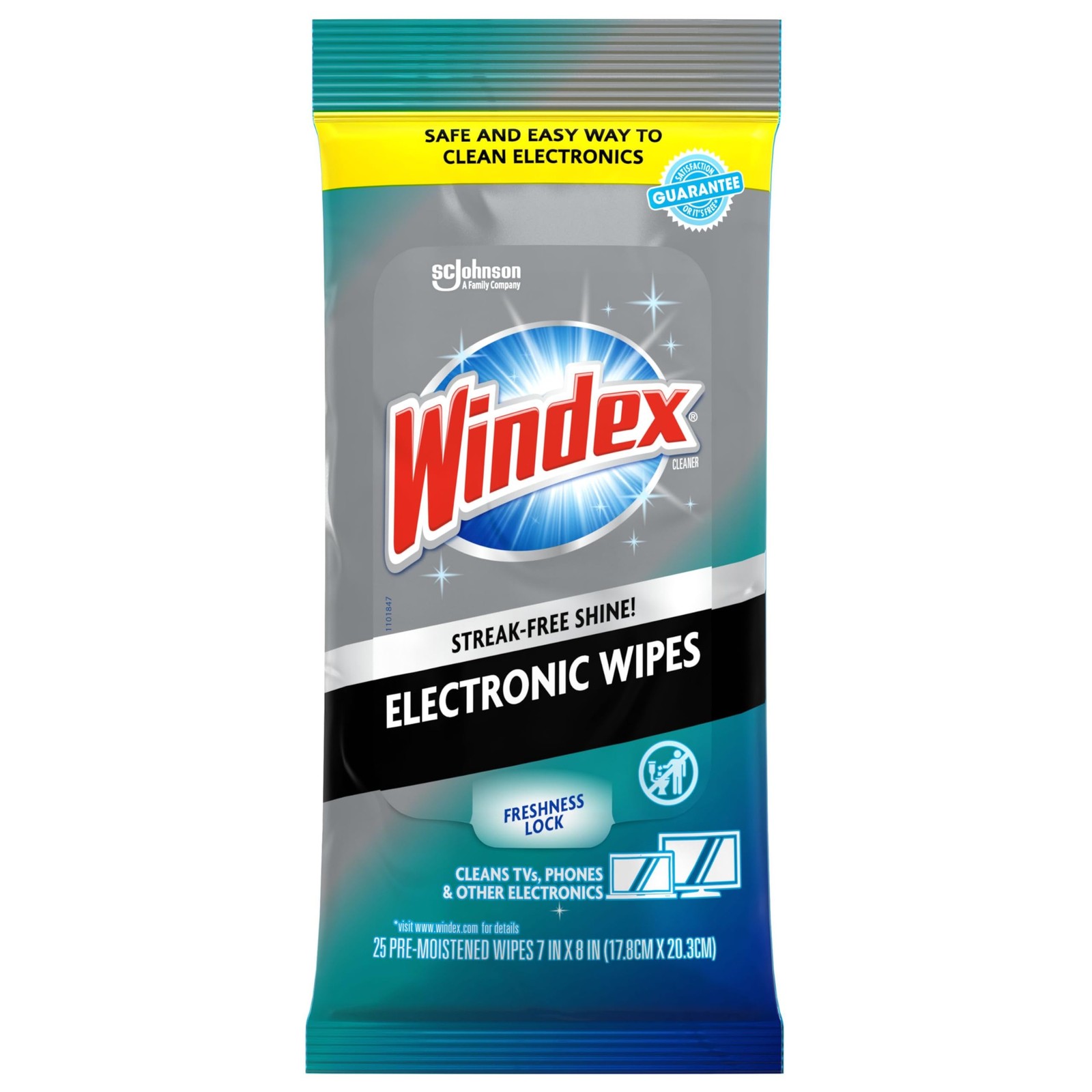 Windex Electronics Cleaning Wipes, Pre-Moistened Screen Wipes for TVs,