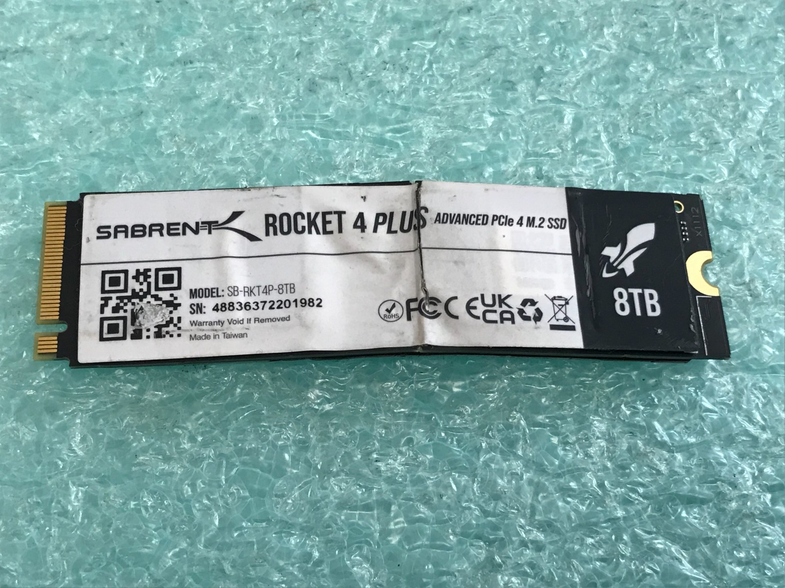Sabrent Rocket 4 Plus SB-RKT4P-8TB 8TB NVMe M.2 SSD AS IS/FOR PARTS - HD127*
