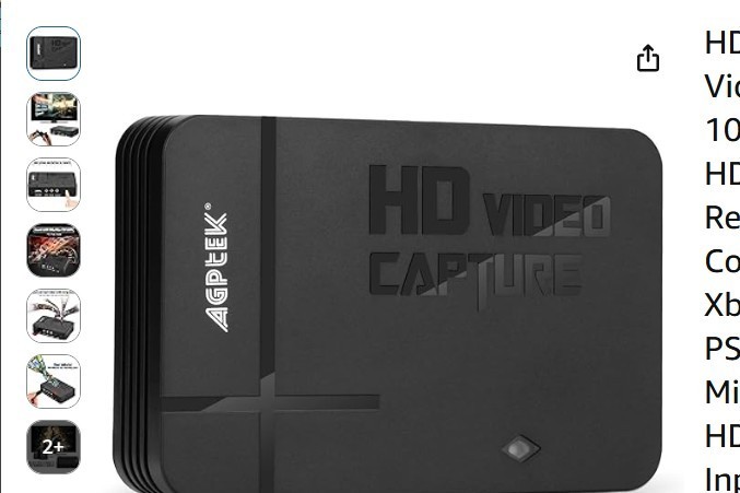VIDEO CAPTURE AGPTEK HD Game Recorder 1080P