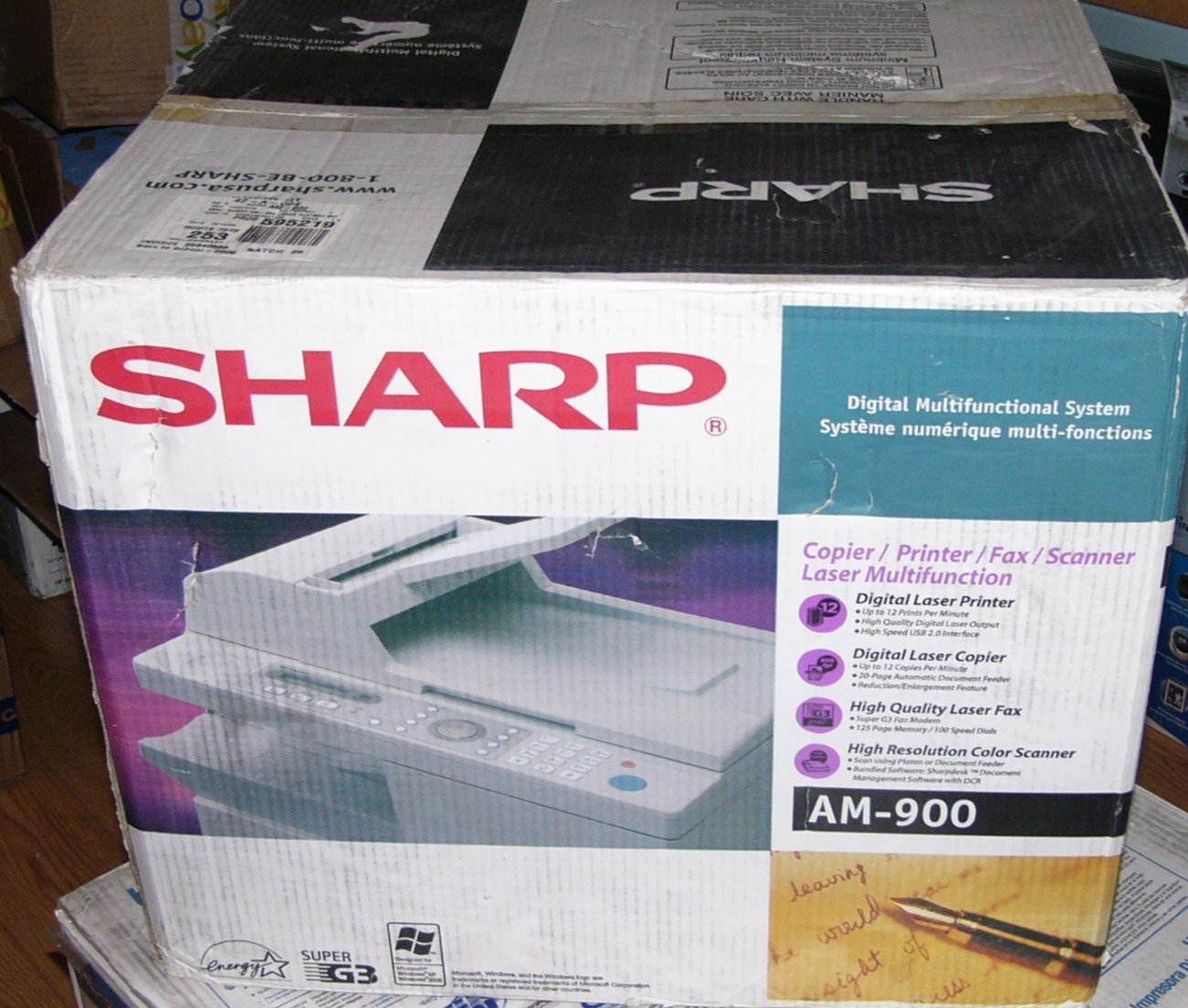 NEW Sharp AM-900 Mono Office Laser PLAIN PAPER MFP FAX Copier Printer  Scanner