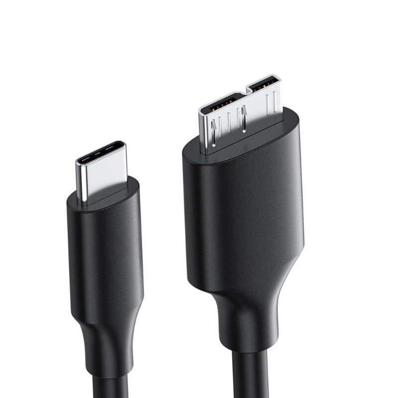 Hard External Cable B to USB C Fast Data Transmission Cable Laptops