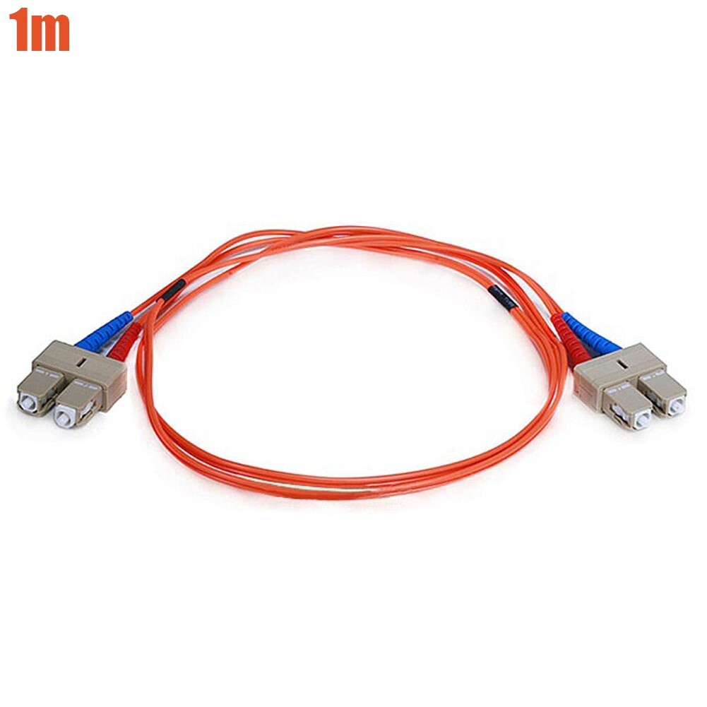 1M SC to SC Duplex 62.5/125 Multi Mode Fiber Optic Optical Cable Cord OM1 Orange