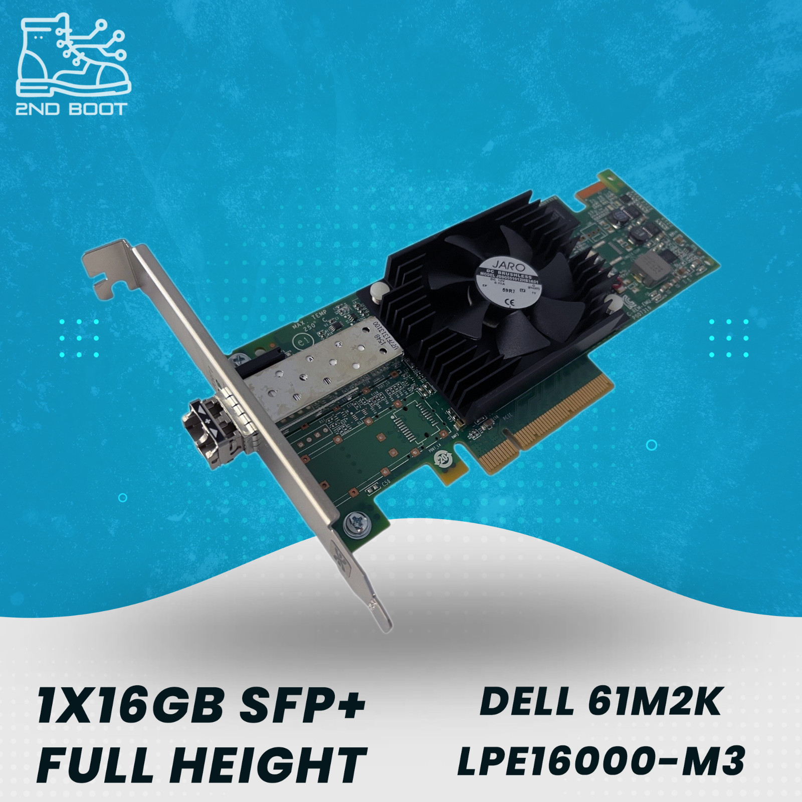 Dell Emulex LPe16000 16Gb Fibre Channel HBA PCIe – Dell 61M2K – New/Sealed