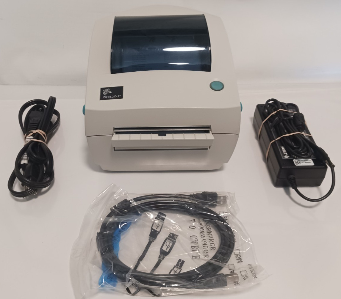 ZEBRA GC420d THERMAL LABEL BARCODE PRINTER GC420-200511-000 TESTED GOOD #16
