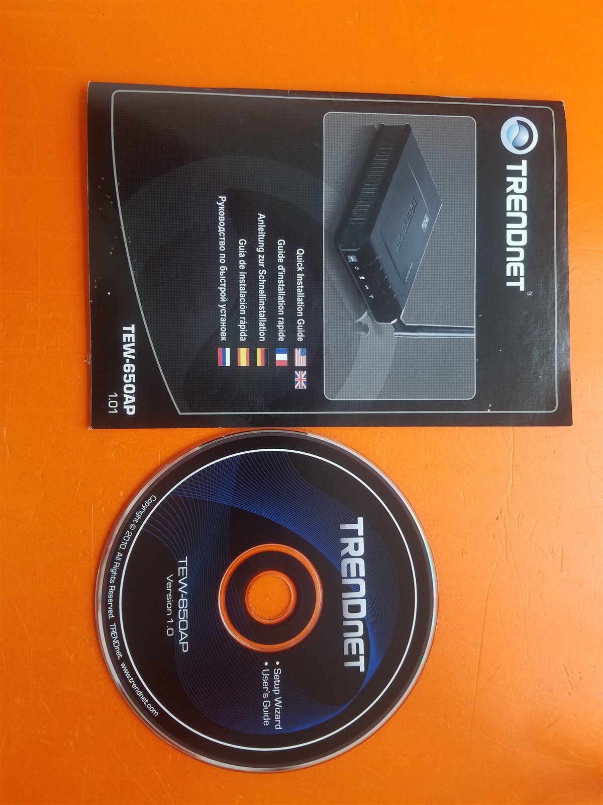 ⭐️⭐️⭐️⭐️⭐️PC Software CD Disc TRENDnet Setup Wizard TEW-650AP + User Manual Book