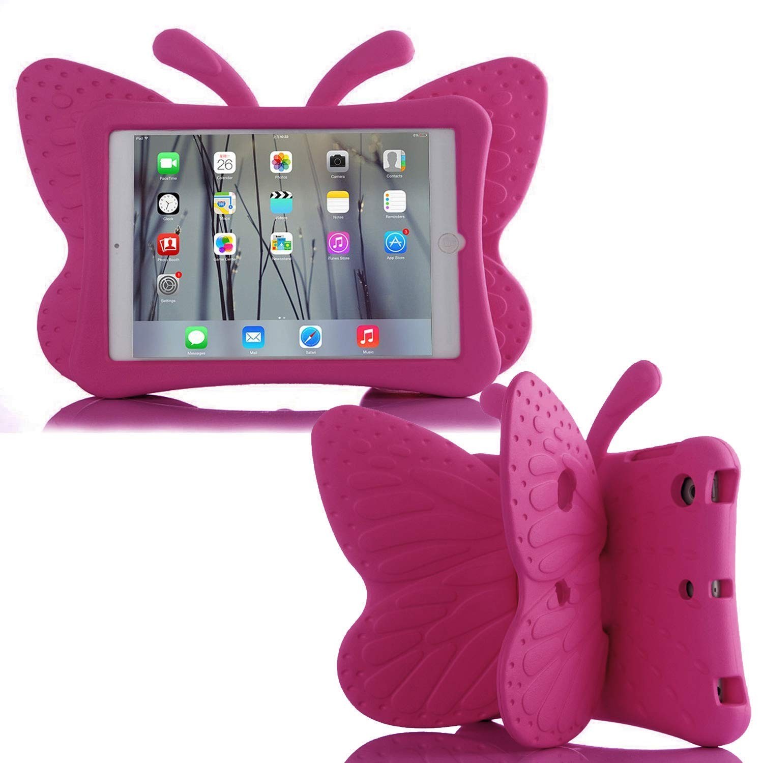Simicoo iPad 7 8 10.2 Kids Case iPad 9 10.2 3D Cute Butterfly Case for Kids L...