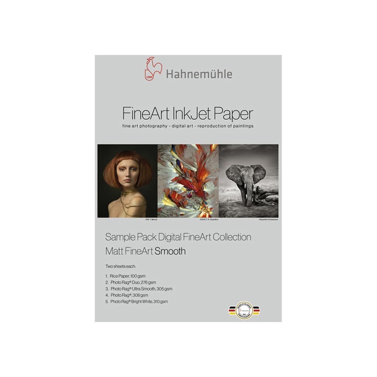 Hahnemuhle Matt FineArt Smooth Paper Sample Pack, 8.5x11, Office Product