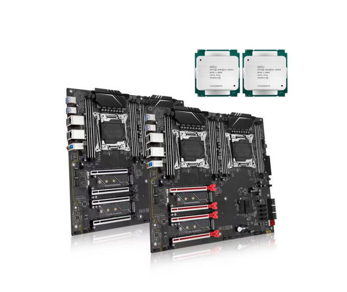 X99 D8 MAX LGA2011-3 Motherboard+2x Intel Xeon E5 2680 v4 28c/56t 2.4GHz