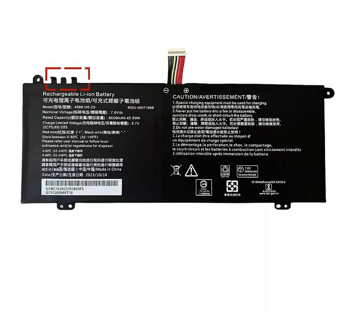 Genuine Battery 4588105-2S 40071698 Fr Medion Akoya E15403 MSN 30026724 30026726