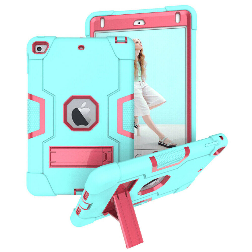 For iPad Mini 5 7.9" Case Three Layer Rugged Hybrid Cover Built in Kickstand  