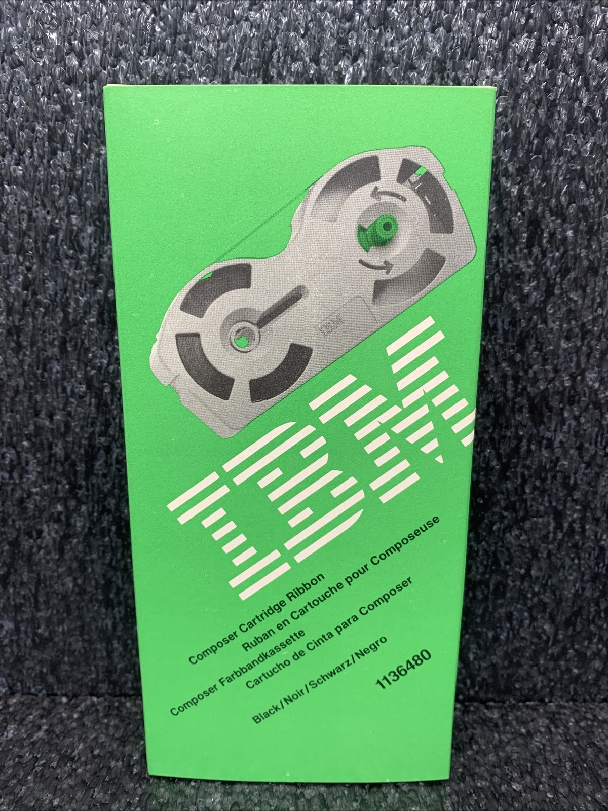 NOS IBM 1136480 Black Composer Cartridge Typewriter Ribbon From Sealed Case