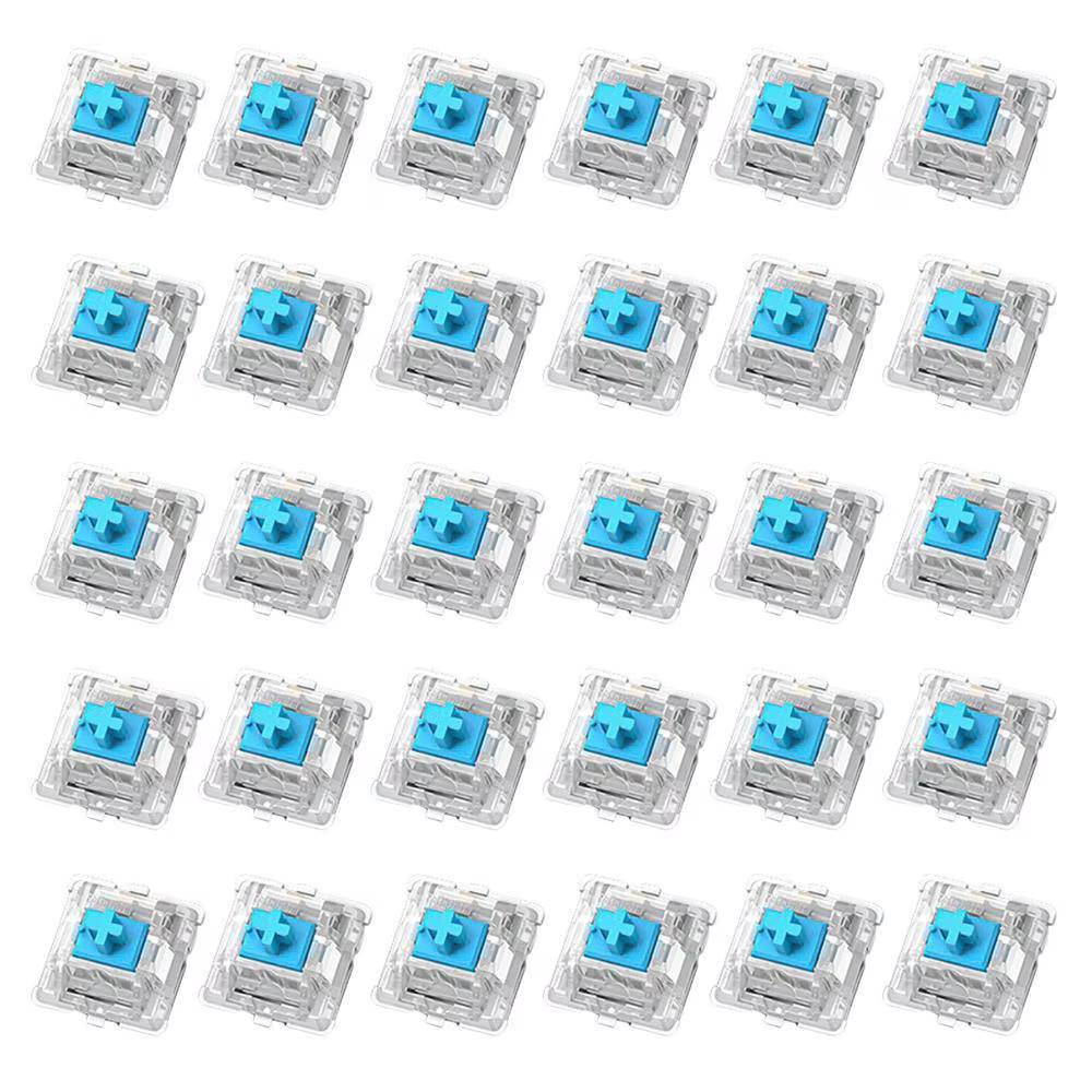 30Pcs Keyboard Switch Keyboard Clicker Key Replacement 2 Metal Pin Tactile Switc