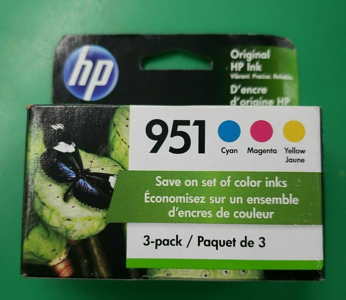 Genuine HP 951 Ink Cartridge-C/M/Y-For HP 8620 8630 8625 Printer-3PK