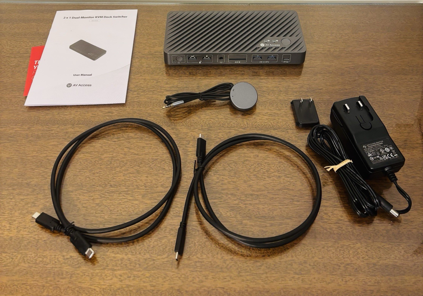 AV Access 8K KVM Switch Dock Dual Monitor Laptop Desktop 100W USB-C 4K 165Hz