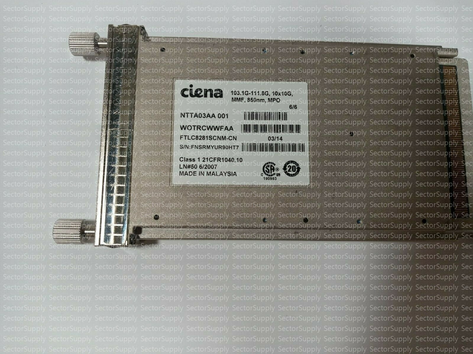 NTTA03AA 001 CIENA CORPORATION CFP TRCVR ACTIVFLEX 6500 TRANSCEIVER 100G-SR10