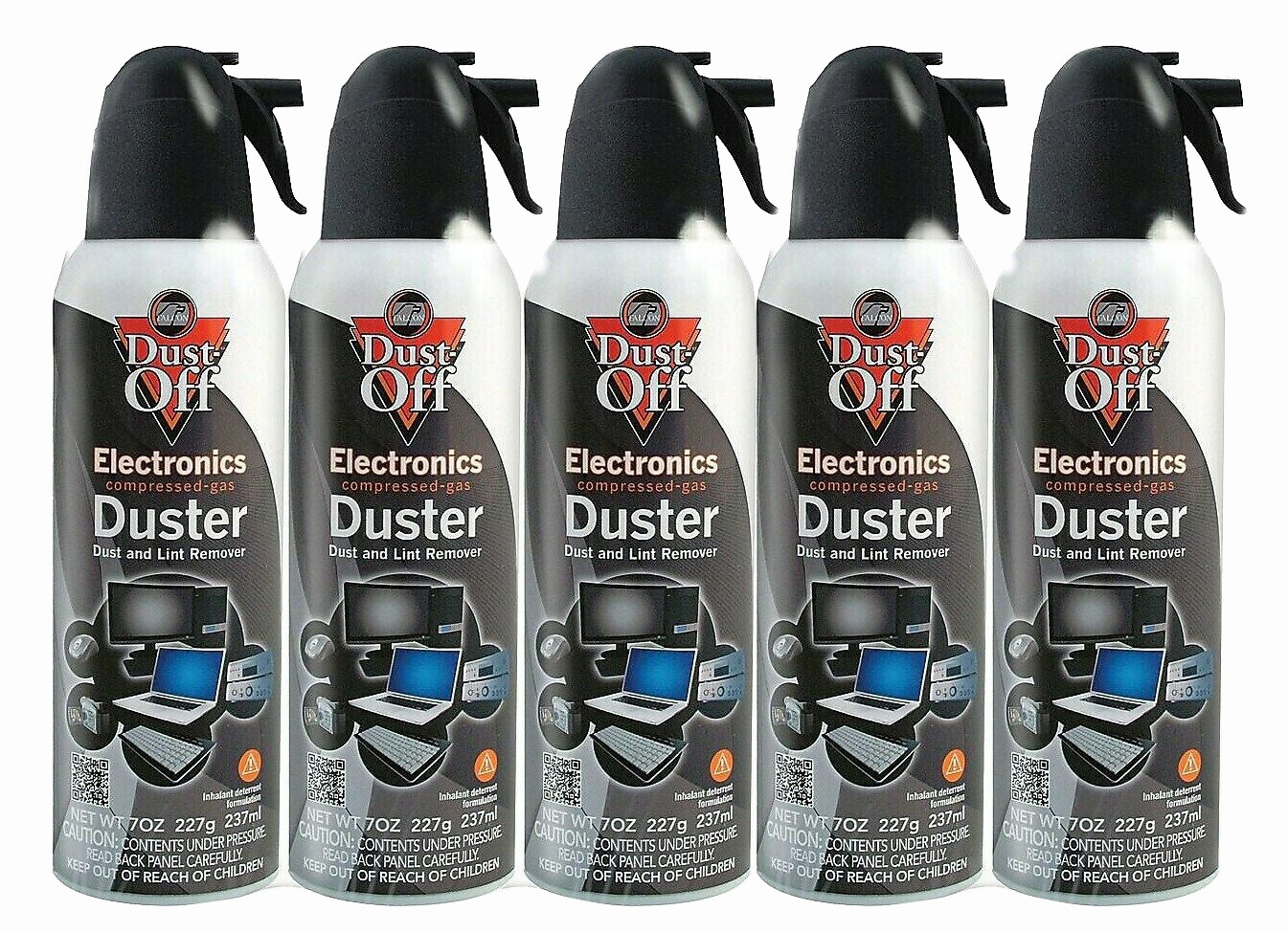 Falcon Dust-Off 10-Oz. Professional Safety Compressed Air Duster 5-Can Pack