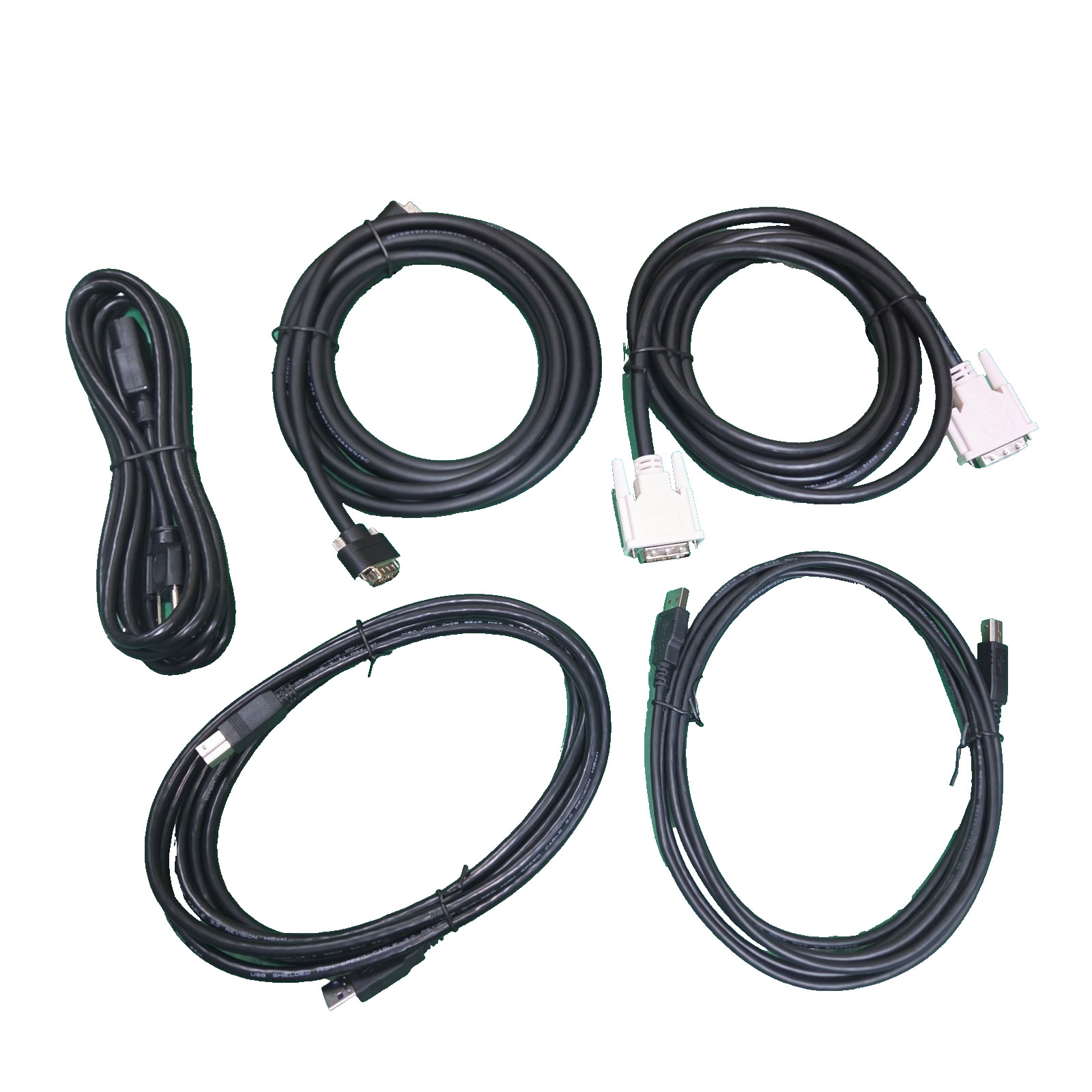 C2G 7067581 10ft Dell Monitor Arm Cable Kit DVI VGA USB Power 5 Cables
