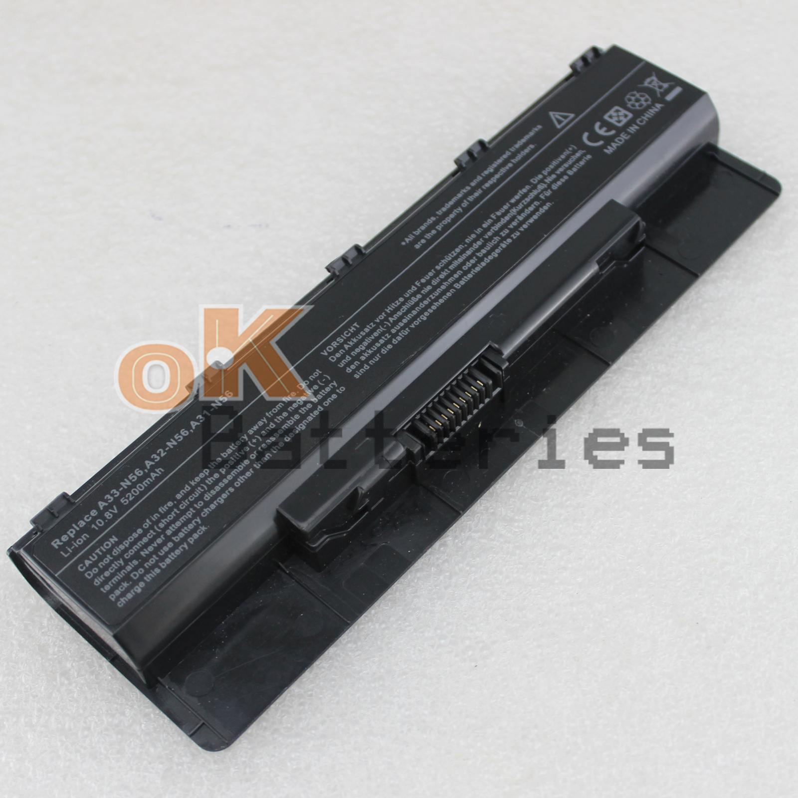 Notebook 5200mah 6Cell Battery for Asus N46 N56 N76 Series A32-N56 NEW