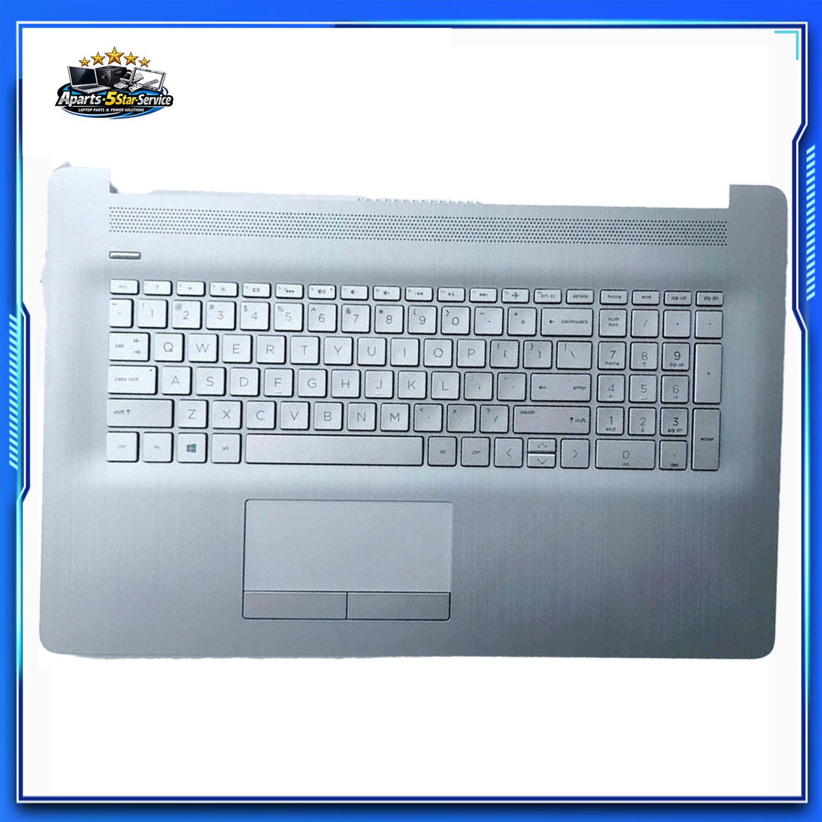 For HP 17BY 17-BY 17-CA Palmrest Keyboard Backlit & Touchpad Silver
