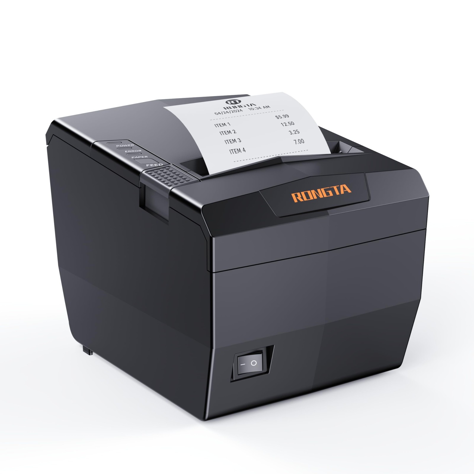 Rongta POS Receipt Printer, 80mm Thermal Printer with USB/Serial/Ethernet and...