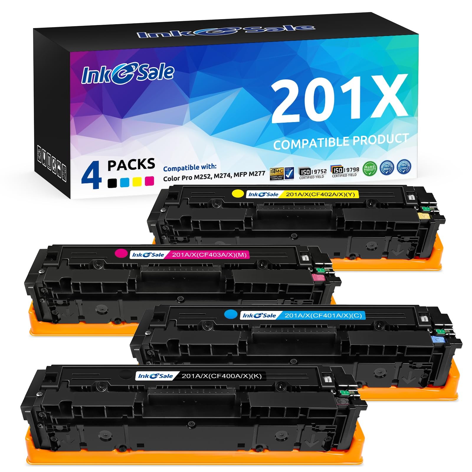 Compatible Toner Cartridge Replacement for HP 201A 201X CF400X CF401X CF402X ...