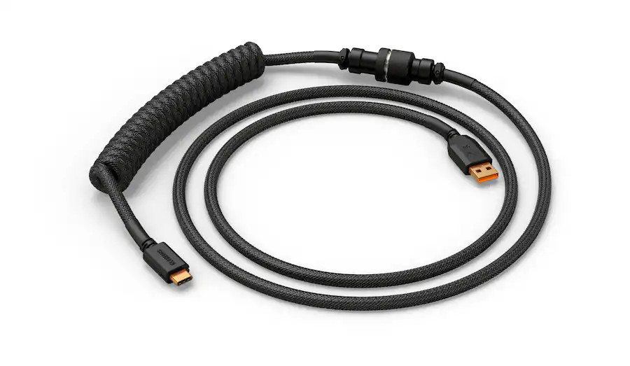 Glorious Coiled USB-C Braided Keyboard Cable for Mechanical Gaming Keyboards