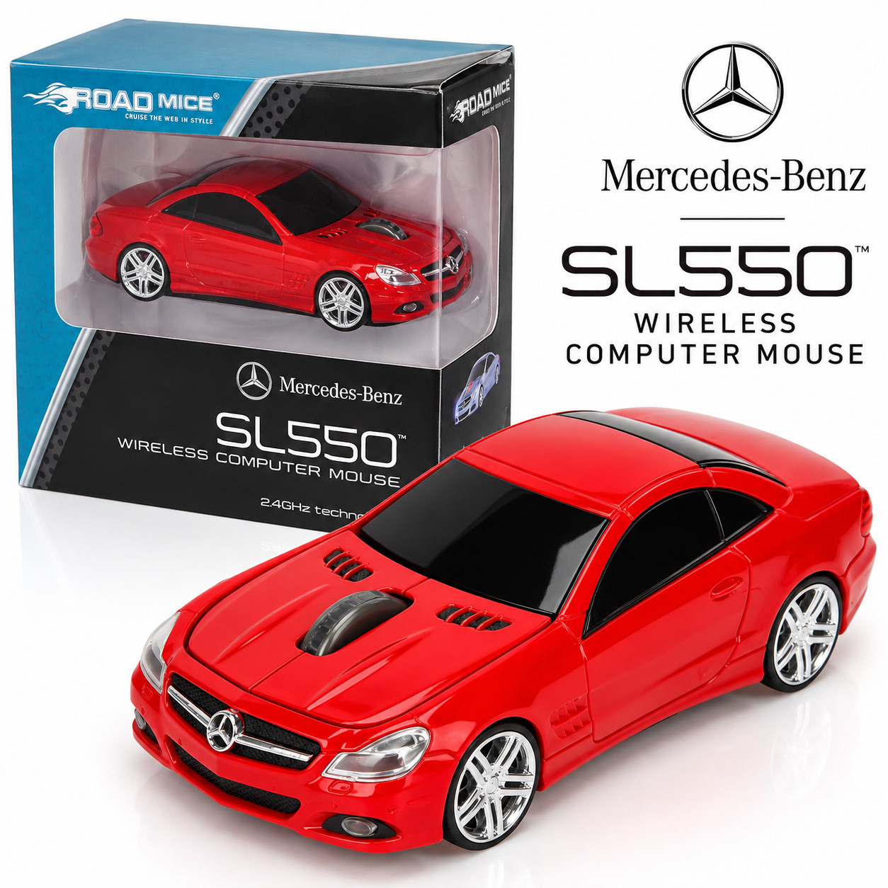Road Mice SL550 Wireless Computer Mouse USB RF Optical Gaming Mouse Red New