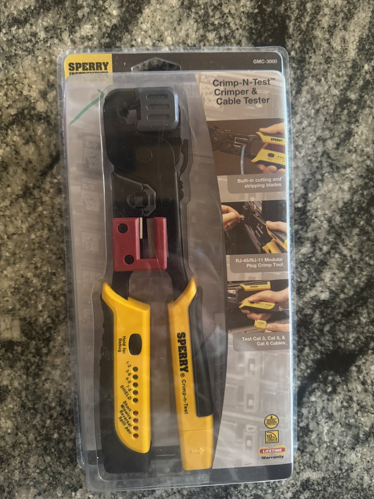 Sperry Instruments GMC-3000 Modular Crimper & Cable Tester , Yellow 