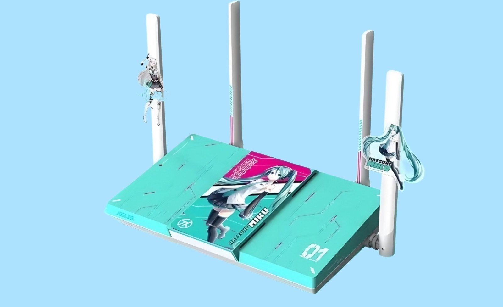 ASUS TX Gaming Router Hatsune Miku Collaboration Wifi 7, 2.5 Ghz Compatible.