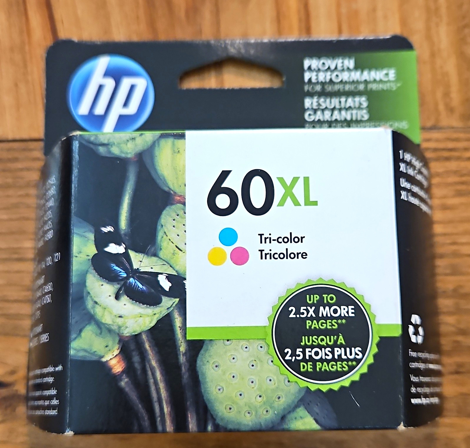 HP Genuine 60XL Tri-Color Inkjet Ink Cartridge for Deskjet D1660 D2530 EXP 5/16