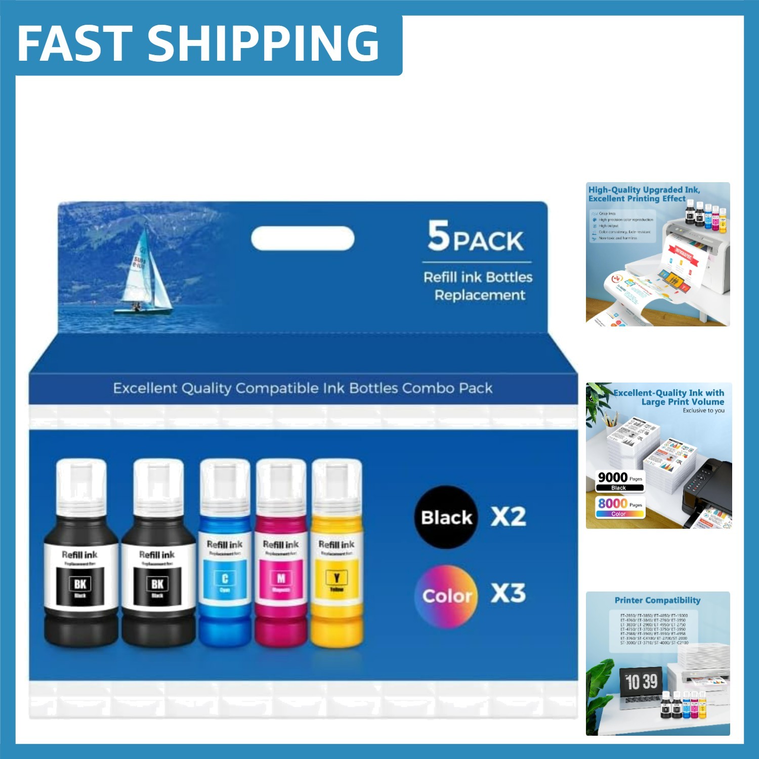 Compatible Ink Bottles for Epson ET-15000 & Other Models - Quick Fill Technology