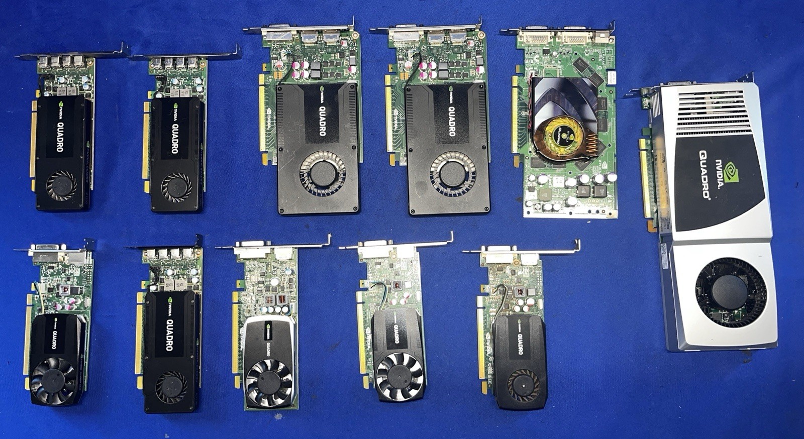 Nvidia Quadro Mixed Lot of Video Graphics Cards - Tested/Good - Lot of 11 - READ