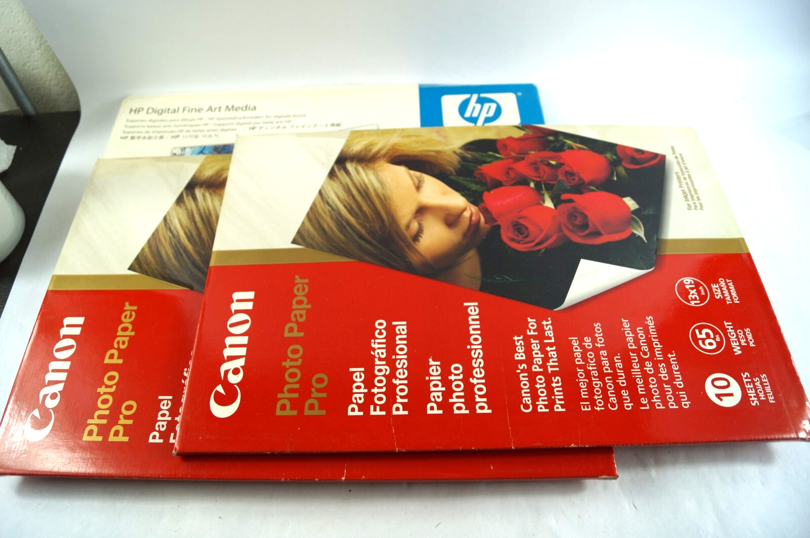 LOT (3) Digital Printer Photo Paper 13x19 40 Count Canon-Hi-Gloss HP-Matte D352