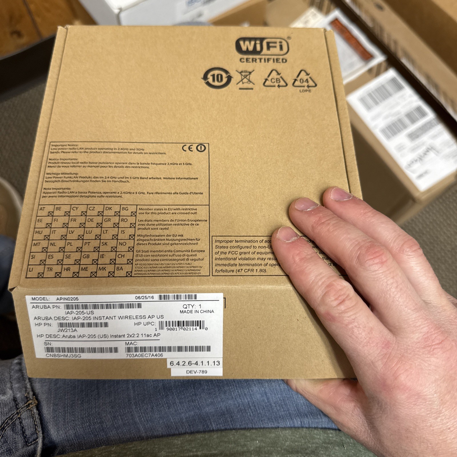 Aruba Wireless Network Access Point, 802.11ac, Instant Model (IAP-205-US)