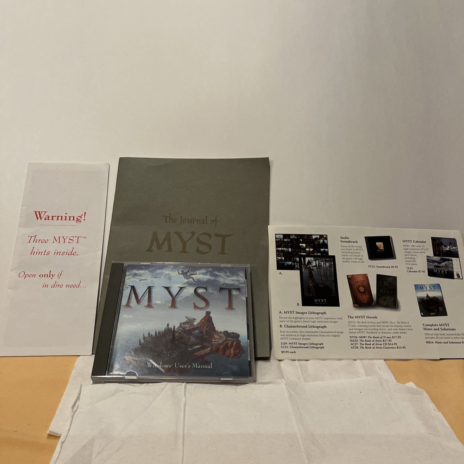 Myst Broderbund Windows CD-ROM Vintage Computer Game 1996 Version