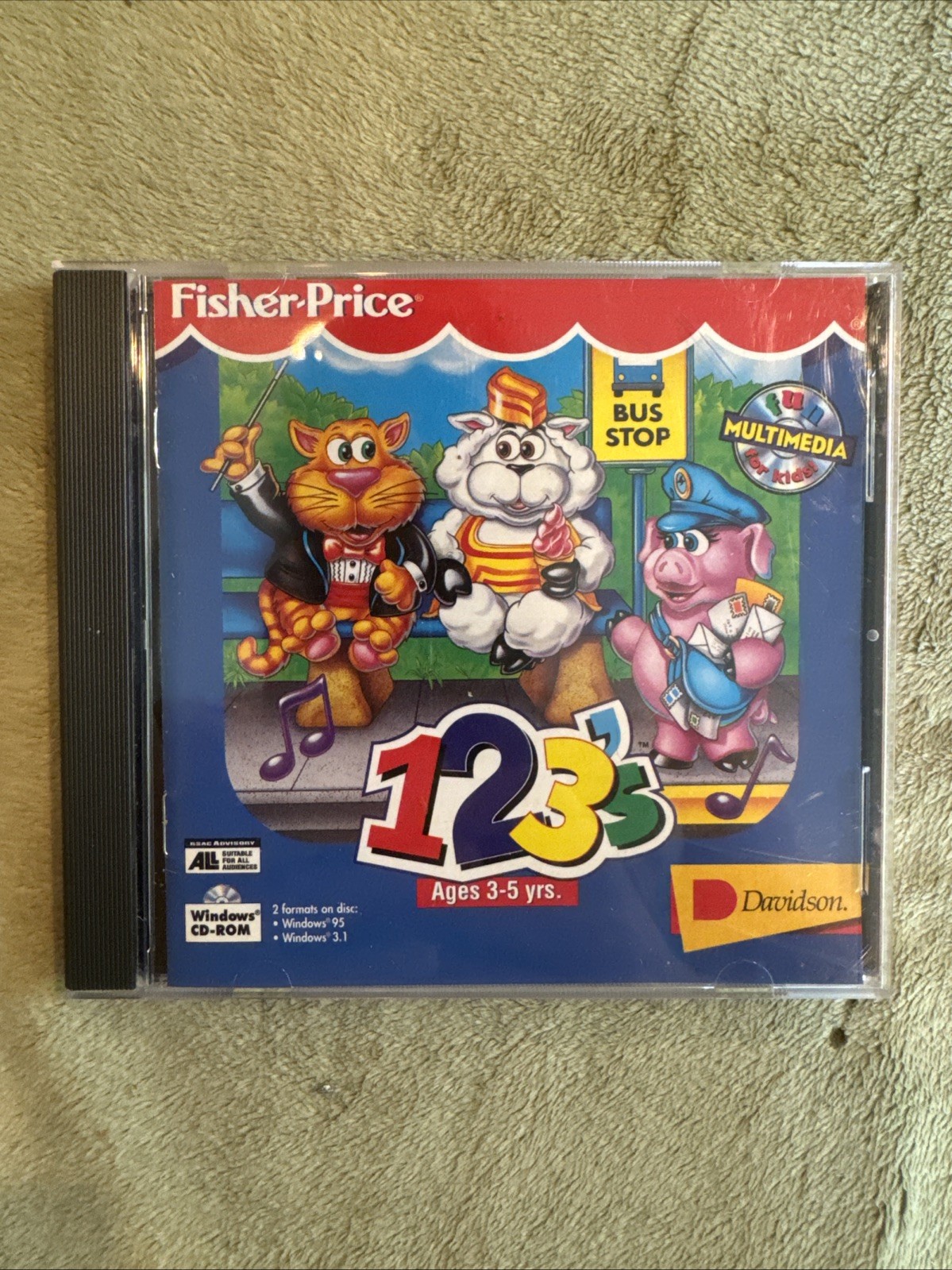 Fisher Price 1-2-3-'s (PC, Windows 95 & 3.1) Teaches Numbers, Counting & Math