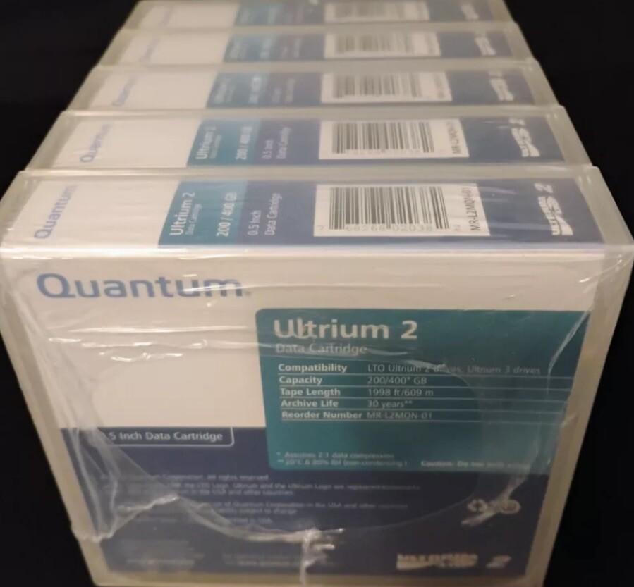 Quantum Ultrium 2 Data Cartridge - 200/400GB - MR-L2MQN-01 - 5 Pack