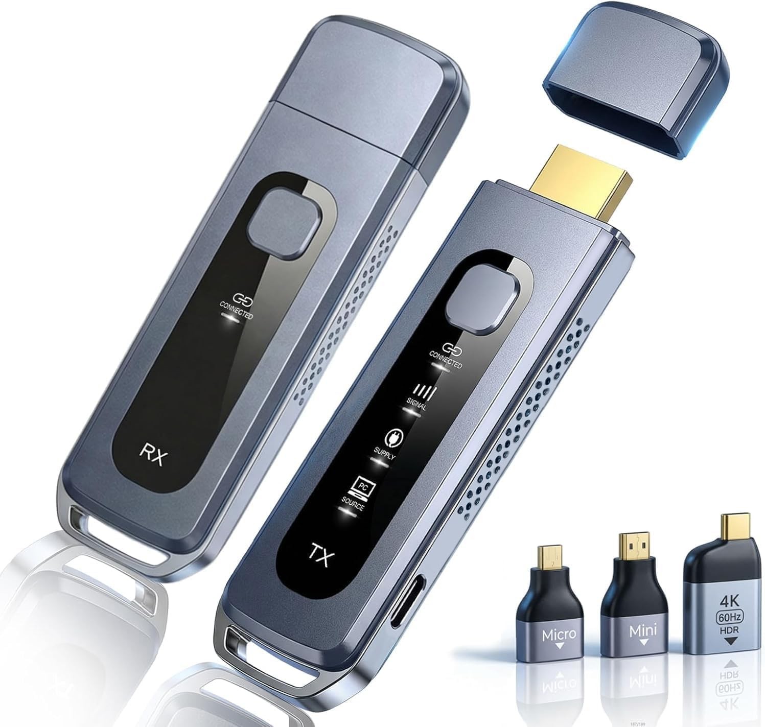 2026 Wireless HDMI Transmitter and Receiver 165FT/50M Plug & Play Wireless HD...