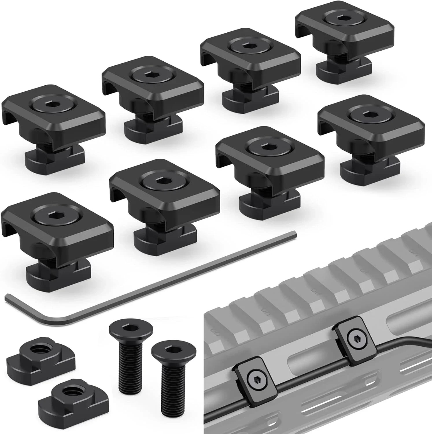 CGM909 Pressure Switch Cable Guides Compatible with M-LOK System, Flashlight Las