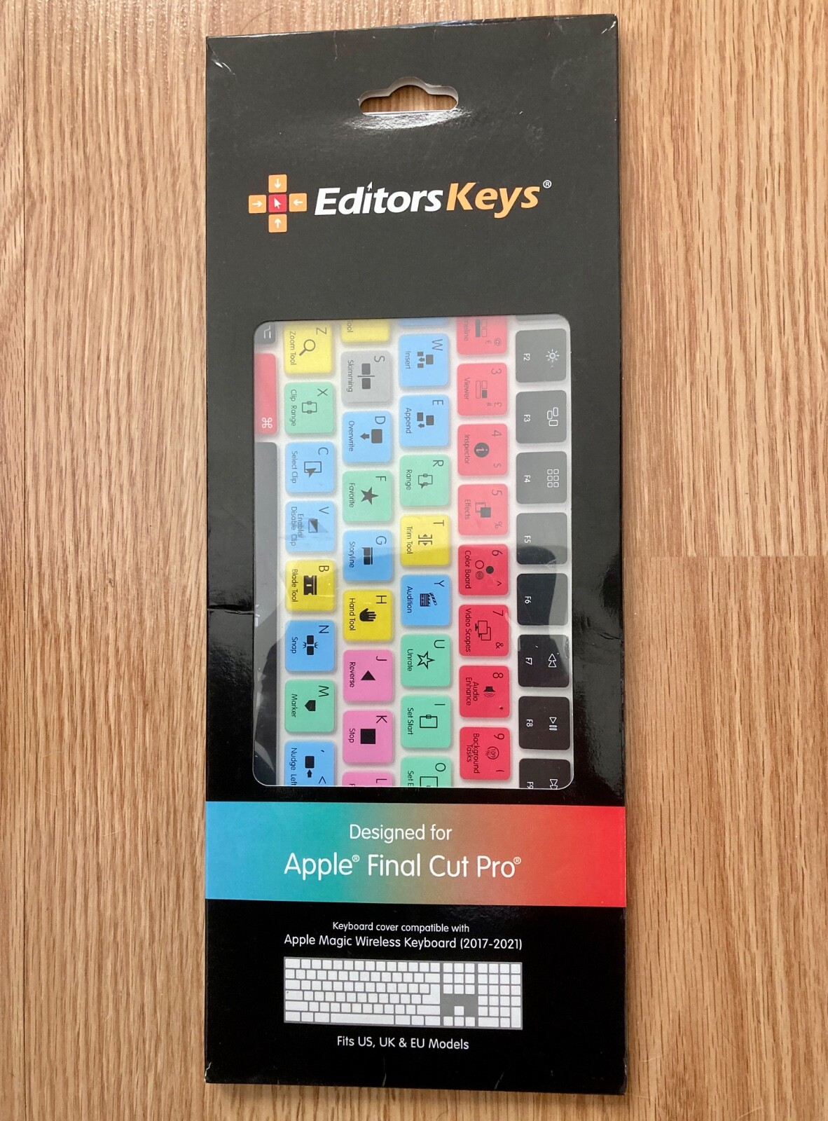 EDITORS KEYS for Apple Final Cut Pro, Apple Magic Wireless Keyboard (2017-2021)