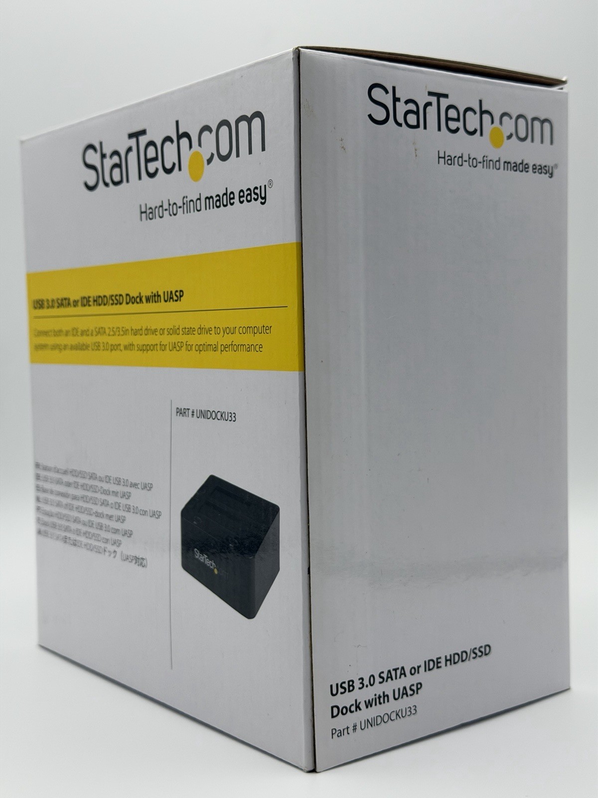 StarTech UNIDOCKU33 USB 3.0 SATA or IDE HDD/SSD UASP Dock for 2.5/3.5in SATA/IDE