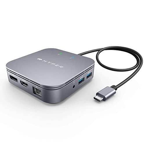 HYPERDRIVE THUNDERBOLT 3 MOBILE DUAL MONITOR THUNDERBOLT DOCK - 4K60HZ - GREY