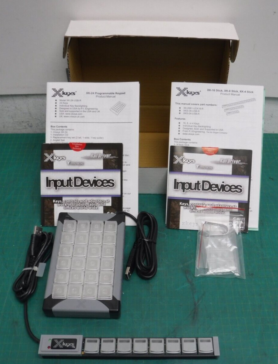 P.I. Engineering X-keys XK-24 & XK-16 Programmable Keypads - Backlit - USB