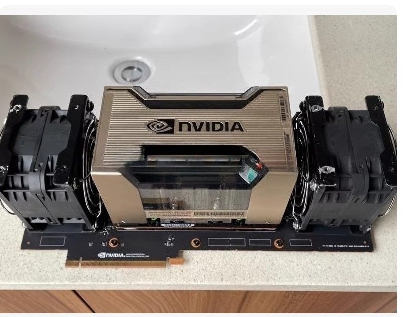 NVIDIA Tesla A100 SXM4 To PCIE Adapter Board+2X Fan+aluminium alloybackboard