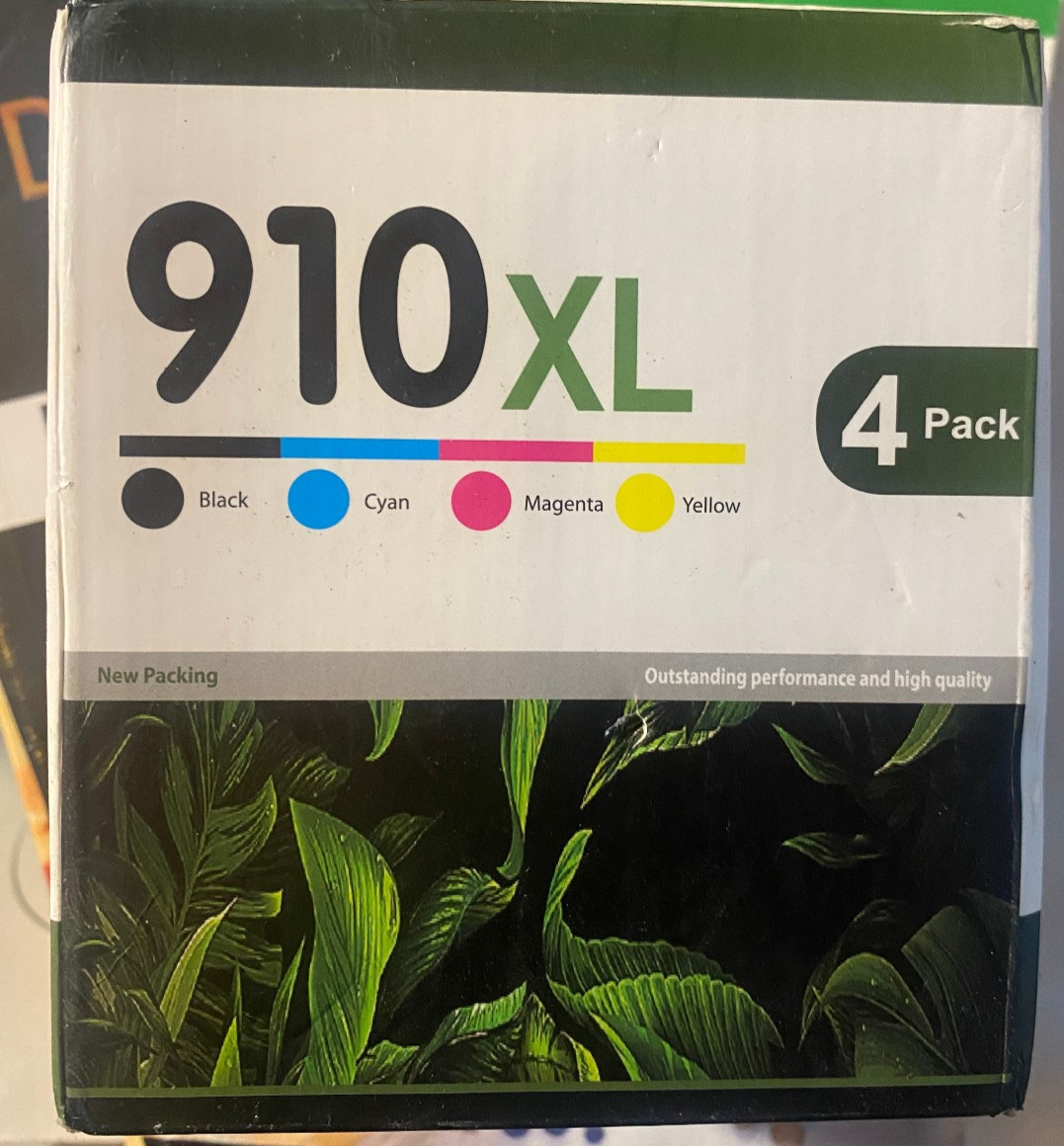 Lomentics 4 Pack Office Jet Pro Compatible 910XL Black & Cyan Magenta Yellow New