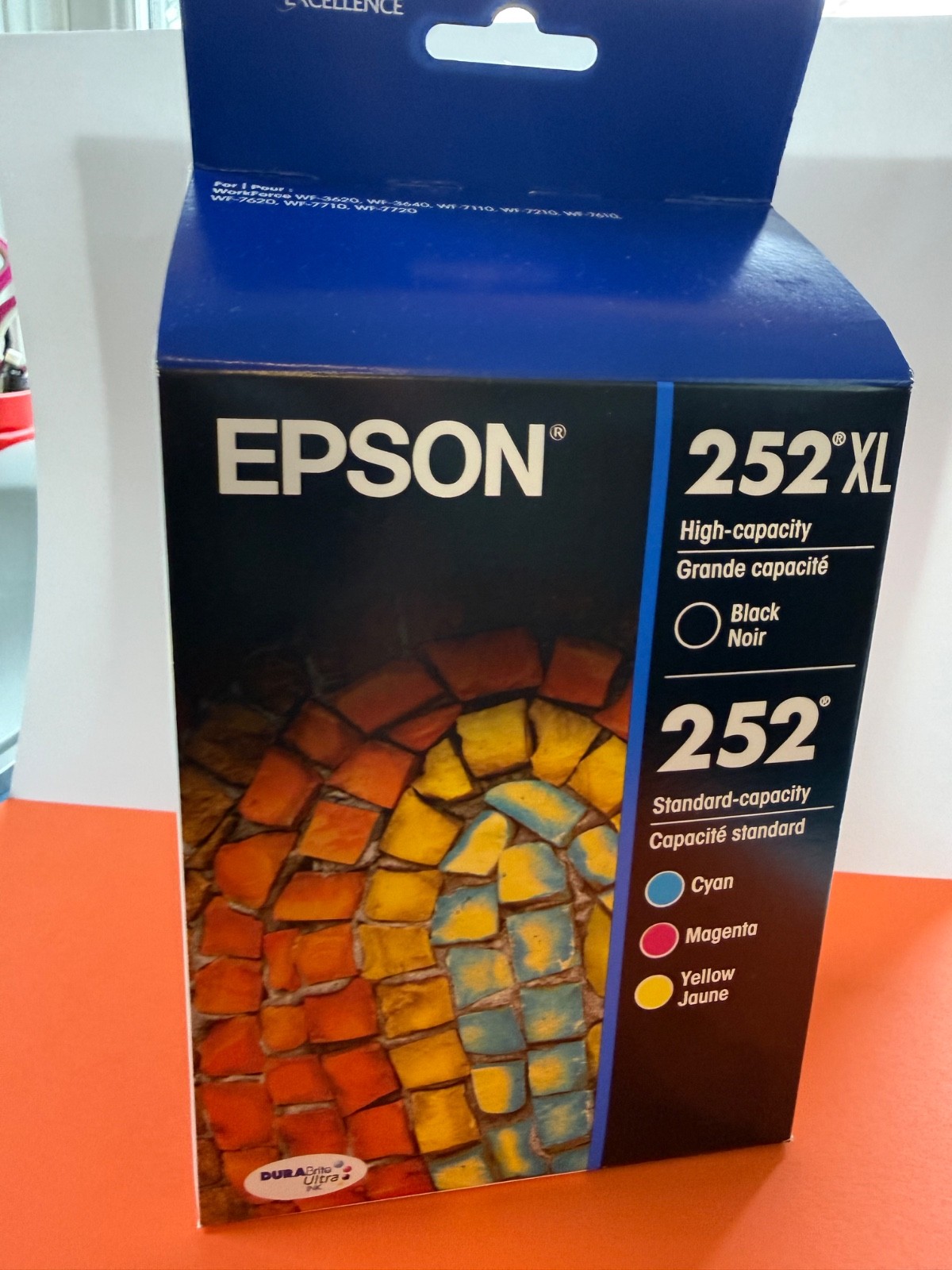 New Genuine Epson Color Ink Cartridges 4-pack:   252 XL/252 C/         T252520-S