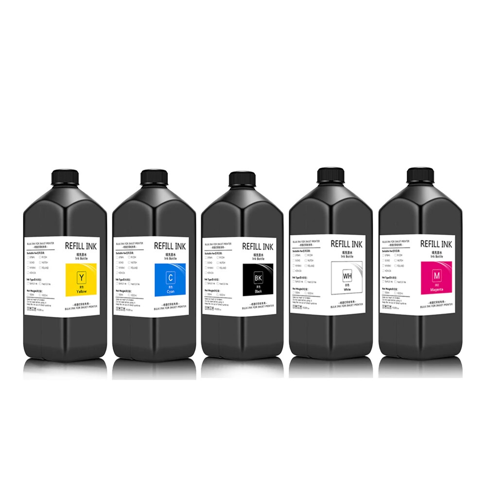 For Seiko 1020 Printer LED UV Inkjet Ink 5color/set  500ml
