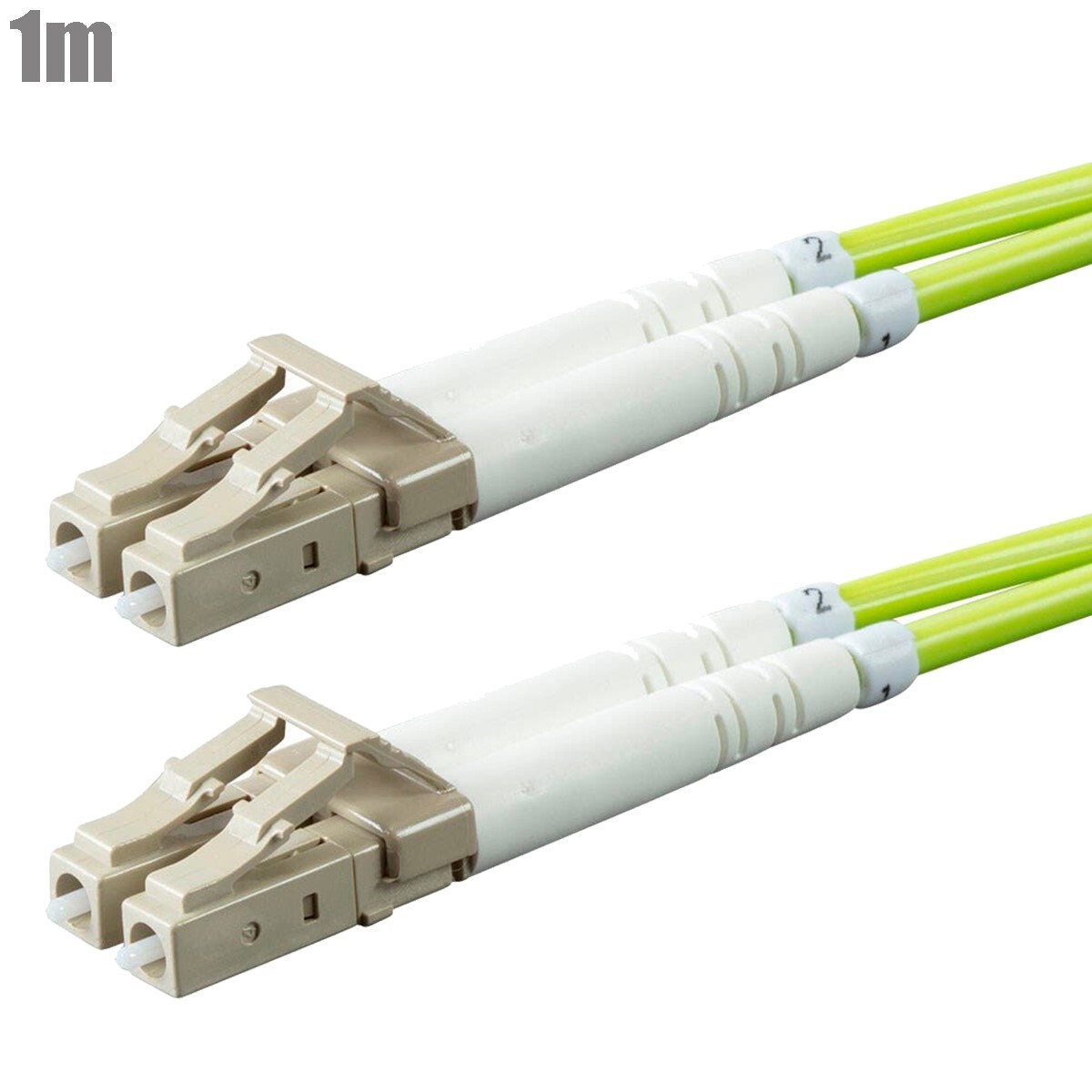 1M LC/UPC To LC/UPC Fiber Optic Multi-Mode Duplex 50/125 Patch Cable OM5 Green