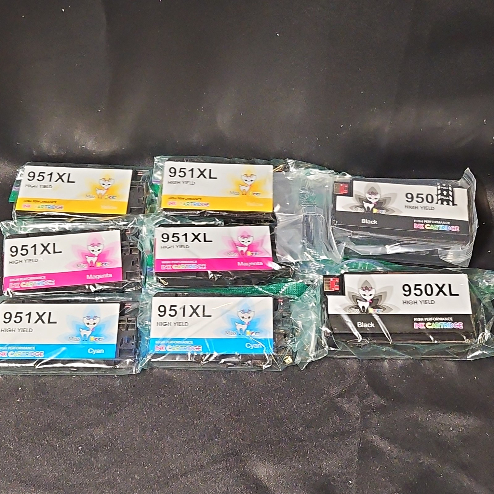 Miss Deer 950XL/951XL Compatible High Yield Ink for HP BK/C/M/Y Set