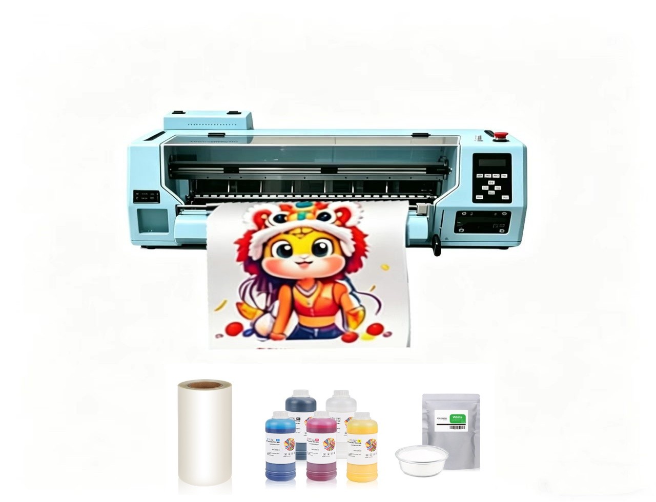  Dual XP600 Printhead 24 inches Wide A1 DTF Printer for Clothes Textile 